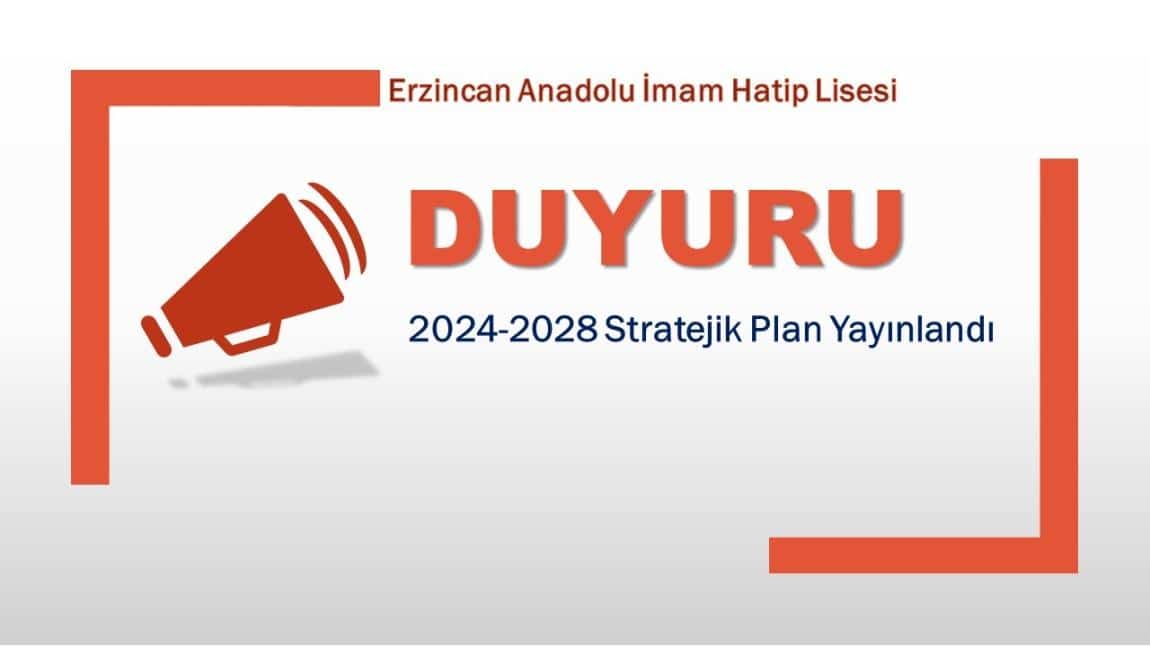 2024-2028 Yılları Stratejik Plan Yayınlandı